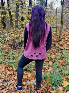 Dámská vesta tm.růžová L - slabší