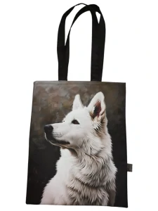 Nákupní taška bílý švýcarský ovčák