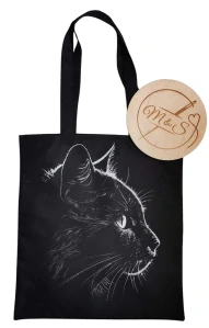 Nákupní taška černobílá