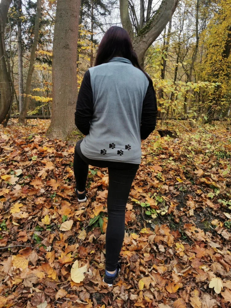 Dámská vesta šedozelená S - slabší