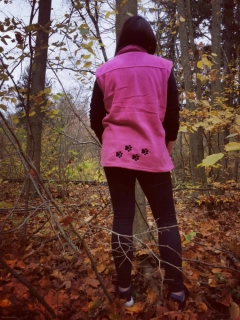 Dámská vesta růžová XXL